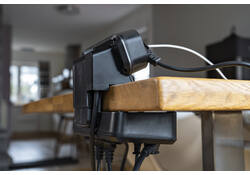 Stekkerdoos Brennenstuhl bureau Estilo 10 voudig inclusief 1 USB C, 1 USB A, 2 meter zilver/zwart