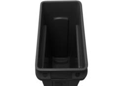 Afvalbak Rubbermaid Slim Jim Vented met luchtsleuven 60liter zwart