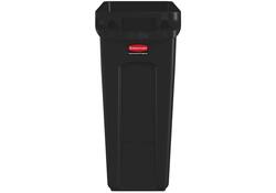 Afvalbak Rubbermaid Slim Jim Vented met luchtsleuven 60liter bruin