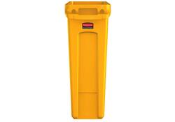 Afvalbak Rubbermaid Slim Jim Vented met luchtsleuven 87liter geel