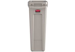Afvalbak Rubbermaid Slim Jim Vented met luchtsleuven 60liter beige