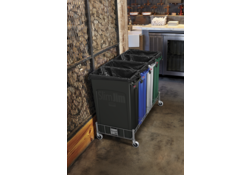 Afvalbak Rubbermaid Slim Jim Vented met luchtsleuven 60liter grijs