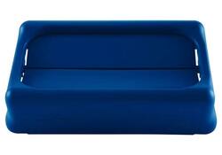 Deksel Rubbermaid Slim Jim Vented gesloten met swingsysteem blauw