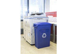 Afvalbak Rubbermaid Slim Jim Vented met luchtsleuven 87liter blauw
