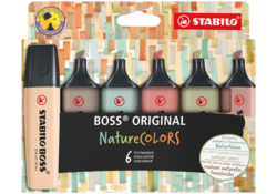 Markeerstift STABILO Boss 70/6 nature colors etui à 6 stuks