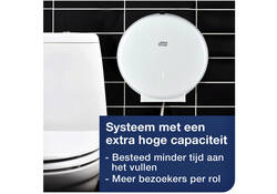 Toiletpapierdispenser Tork Jumbo T1 metaal wit 246040