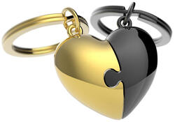 Sleutelhanger Metalmorphose puzzelhart