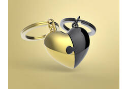 Sleutelhanger Metalmorphose puzzelhart