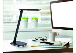 Bureaulamp MAUL Jazzy dimbaar USB-poort zwart