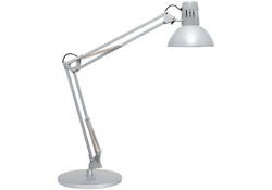 Bureaulamp MAUL Study voet excl.LED lamp E27 zilver