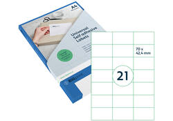 Etiket Rillprint 70x42.4mm mat transparant 525 etiketten