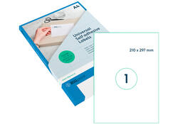 Etiket Rillprint 210x297mm mat transparant 25 etiketten