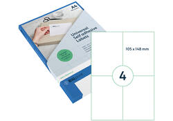 Etiket Rillprint 105x148mm mat transparant 100 etiketten