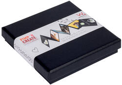 Leporello box walther design 11 foto's formaat 10x10 cm zwart