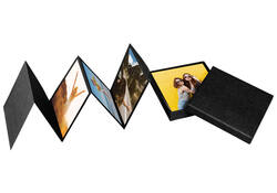 Leporello box walther design 11 foto's formaat 10x10 cm zwart