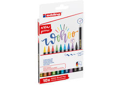 Brushpen edding 1340 glitter assorti set à 10 stuks