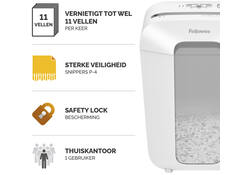 Papiervernietiger Fellowes Powershred LX70 snippers 4x40mm wit