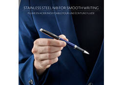 Rollerpen Waterman Hémisphère Colour Blocking black en blue CT fijn