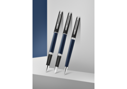 Rollerpen Waterman Hémisphère Colour Blocking black en blue CT fijn