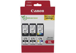 Inktcartridge Canon PG-575XL + CL-576XL 2x zw+kleur