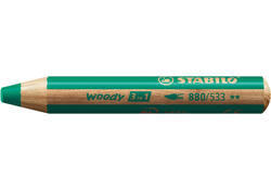 Kleurpotloden STABILO 880 woody 3 in 1 multitalent groen