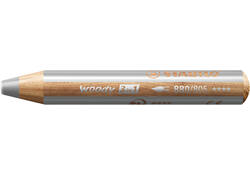 Kleurpotloden STABILO 880 woody 3 in 1 multitalent zilver
