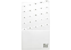 Tabkaart Han alfabet A6 HA-986 lichtgrijs