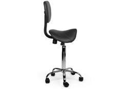 Zadelkruk Office rugleuning medium harde wielen zw