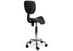 Zadelkruk Office rugleuning medium harde wielen zw