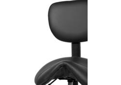 Zadelkruk Office rugleuning medium harde wielen zw