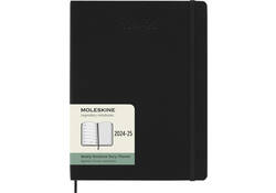 Agenda 2024/2025 Moleskine 18M Planner Weekly 7dagen/1pagina extra large hc black