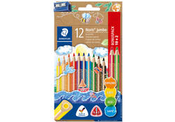Kleurpotloden Staedtler Noris jumbo set à 10+2 kleuren gratis