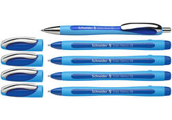 Balpen Schneider Slider Memo XB blauw 4st + 1 gratis Slider balpen