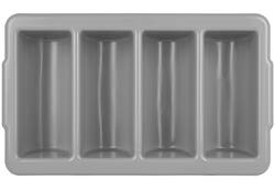 Bestekbak Olympia Kristallon 4 vakken GN 1/1 grijs