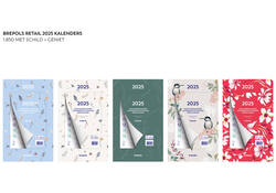 Weekkalender 2026 Brepols 190x130 7dagen/1pagina Fantasie assorti
