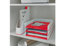 Brievenbak Leitz WOW A4 wit/rood