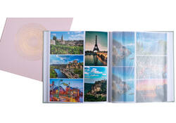 Fotoalbum Exacompta 29x32cm 60 witte pagina's Ellipse roze