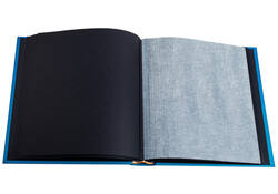 Fotoalbum Exacompta 29x32cm 60 zwarte pagina's Néo Déco blauw