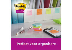Memoblok 3M Post-it 4645 Super Sticky 101x152mm lijn roze