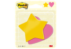 Memoblok 3M Post-it 2030-SH Ster en Hart