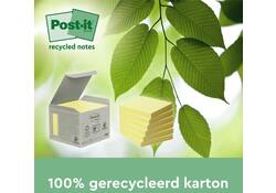 Memoblok 3M Post-it 654 RSSCOL 76x76mm geel 3+1 gratis