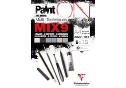 Mix Media Papier Clairefontaine A4 Paint On 27 vel 250gram assorti