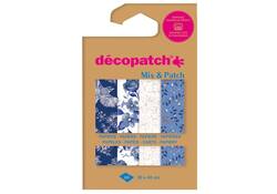 Hobbypapier Décopatch 30x40cm set à 4 vel thema Shades of Blue