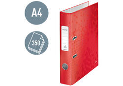 Ordner Leitz WOW 180 gelamineerd 50mm A4 rood