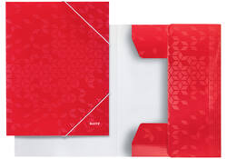 Elastomap Leitz WOW A4 3 kleppen rood