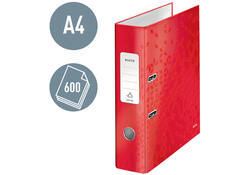 Ordner Leitz WOW 180 gelamineerd 85mm A4 rood