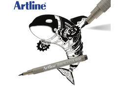 Fineliner Artline technisch brush zwart