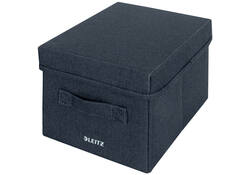 Opbergdoos Leitz gestoffeerd met deksel 190x160x285mm grijs 2 st