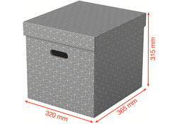 Opbergdoos Esselte home kubus 320x315x365mm grijs 3 stuks