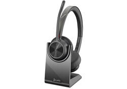 Headset HP POLY Voyager 4320-M met BT700 dongle en oplaadstatief